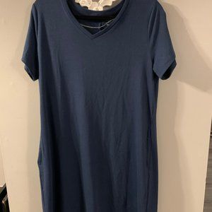 Blue t-shirt dress